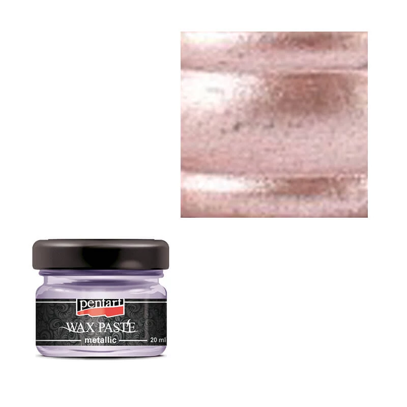 Pastă de ceară metalică Pentart, 20 ml - aur roz