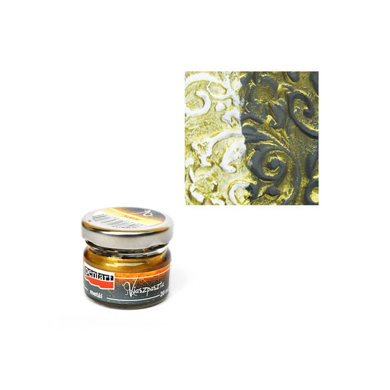 Pastă de ceară metalică Pentart, 20 ml - auriu