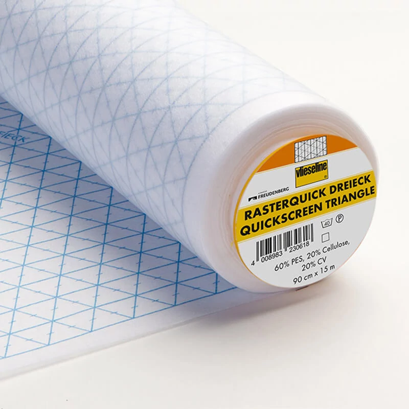 Vlieseline Rasterquick Dreieck 53256621 - cusut pe hârtie, 90 cm lățime
