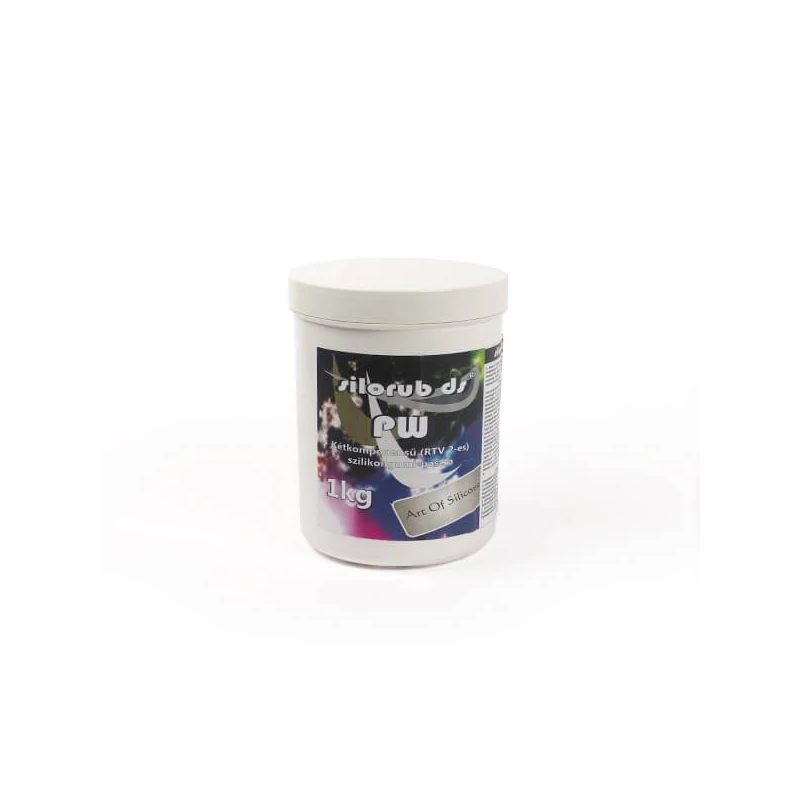 Pastă de cauciuc siliconic bicomponent (RTV-2) pentru fabricarea matrițelor, Silorub DS - PW, alb 1000 g