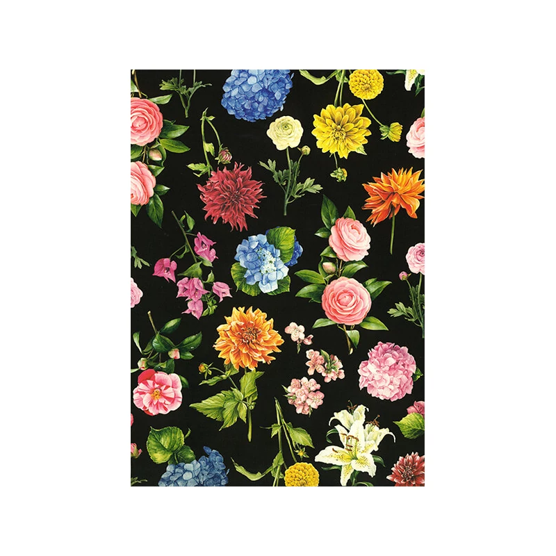 Hârtie de decoupage Tassotti - floral negru