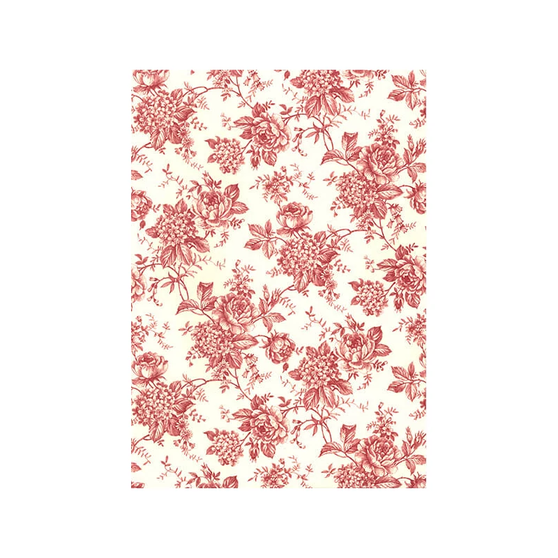 Hârtie de decoupage Tassotti - frunze roz