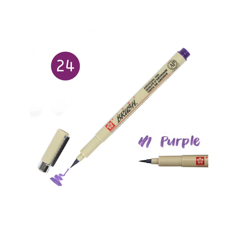 Marker tip pensulă Sakura Pigma Brush  - purple