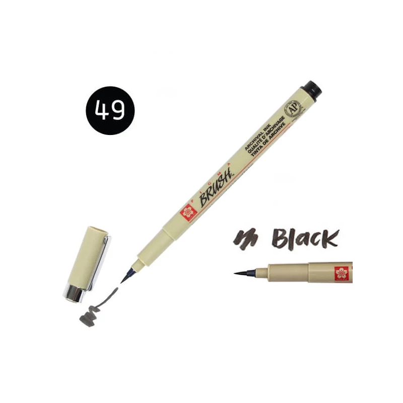 Marker tip pensulă Sakura Pigma Brush  - black