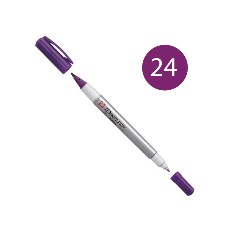 Sakura IDenti Pen marker cu alcool, cu două vârfuri  - purple