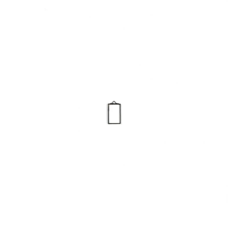 Placă de sticlă   cu ramă  de plumb, pătrată  - 2x3 cm