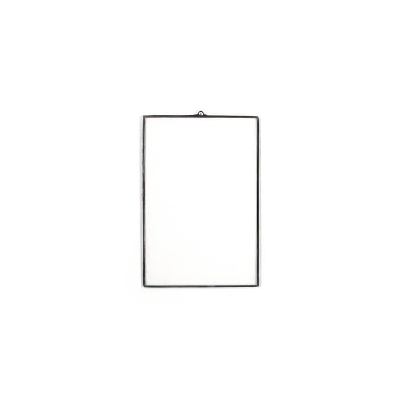 Placă de sticlă   cu ramă  de plumb, pătrată  - 10x15 cm