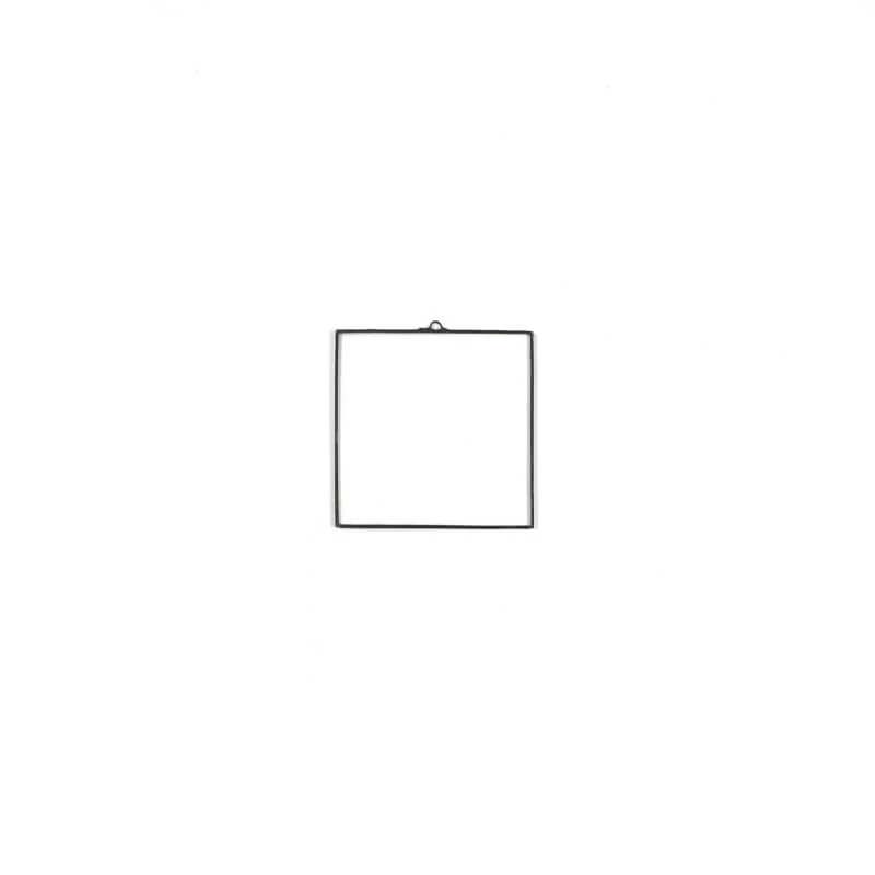 Placă de sticlă   cu ramă  de plumb, pătrată  - 8x8 cm