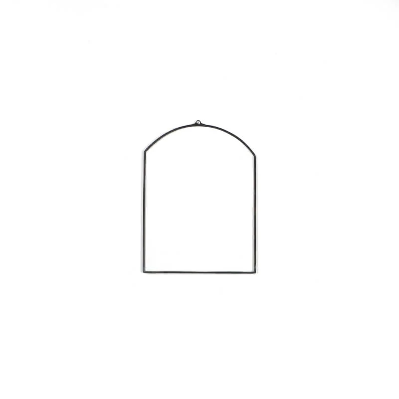 Placă de sticlă cu ramă de plumb, arcuită - 10x14cm