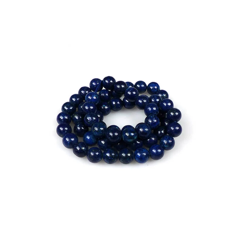 Ásványgyöngy - Lápisz lazuli, 6 mm, 37 cm
