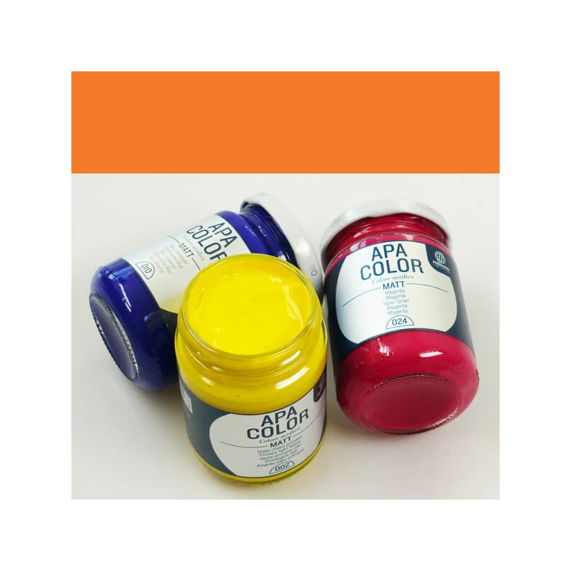 APA Color vopsea acrilică, 150 ml - 27, orange yellow