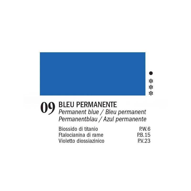 APA Color vopsea acrilică, 150 ml - 09, permanent blue