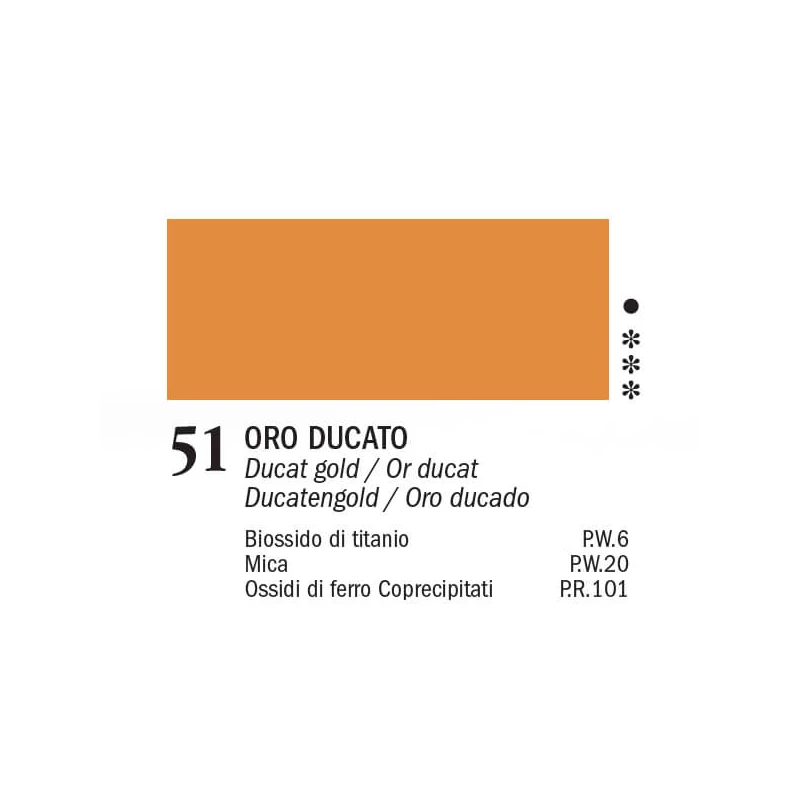 APA Color vopsea acrilică, 150 ml - 51, ducat gold
