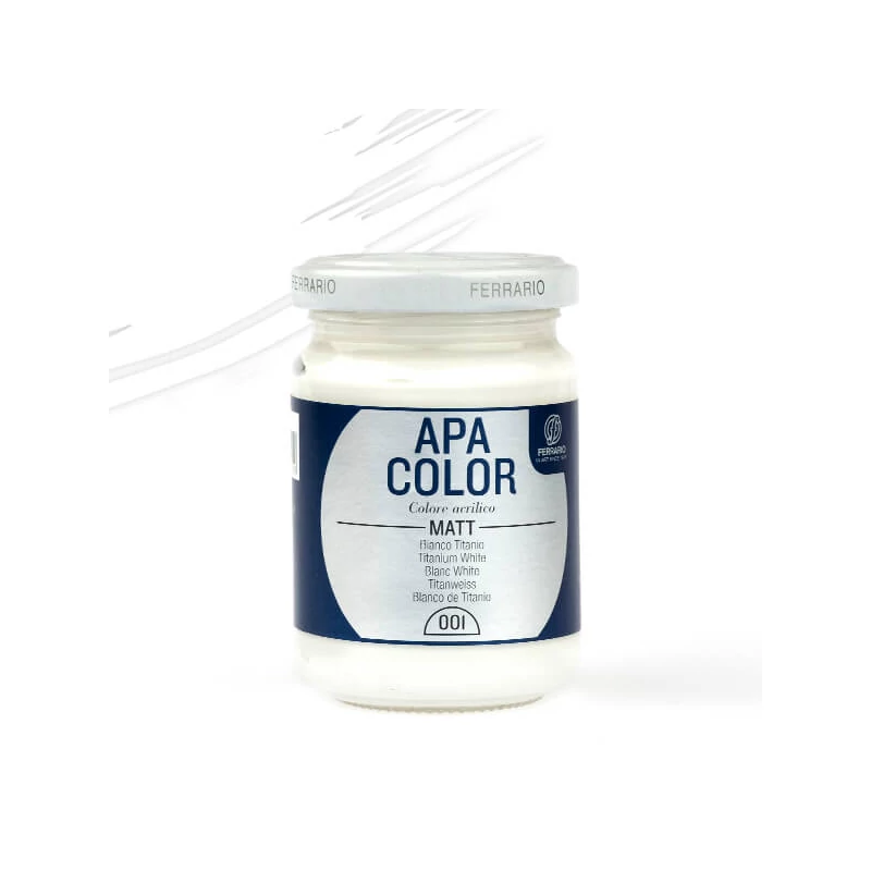 APA Color vopsea acrilică, 150 ml - 01, titanium white