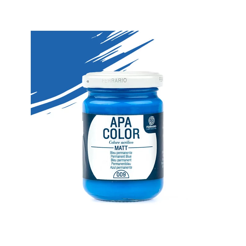 APA Color vopsea acrilică, 150 ml - 09, permanent blue