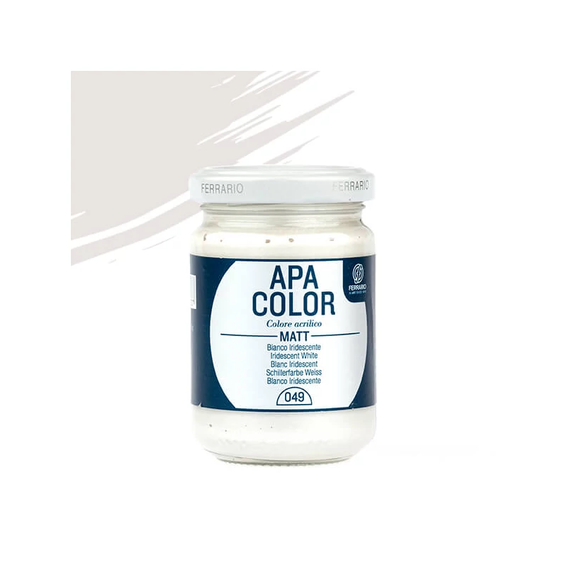 APA Color vopsea acrilică, 150 ml - 49, iridescent white