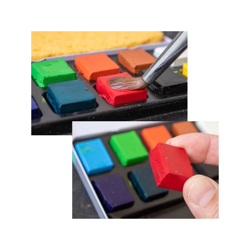 Set cretă acuarelă Cretacolor Aqua Brique, 10 buc