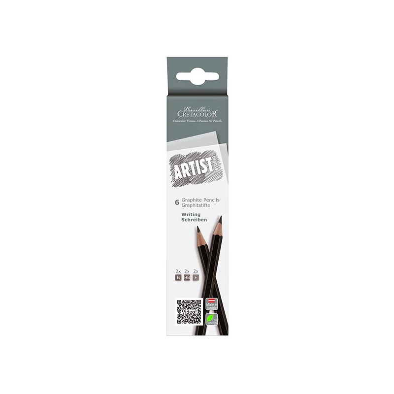 Set creioane grafit Cretacolor Artist Studio, pentru scris, 6 buc