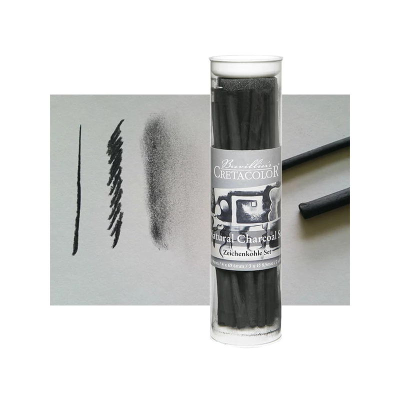 Set cărbune Cretacolor, 13 buc, dimensiuni mixte