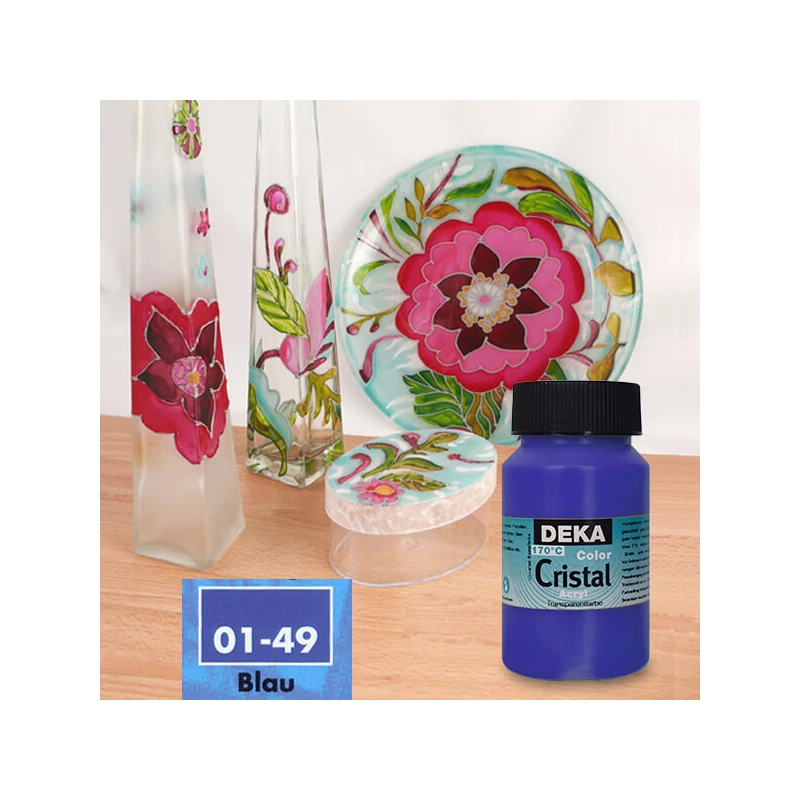 Vopsea sticlă Deka Color Cristal 125 ml - 49 albastru