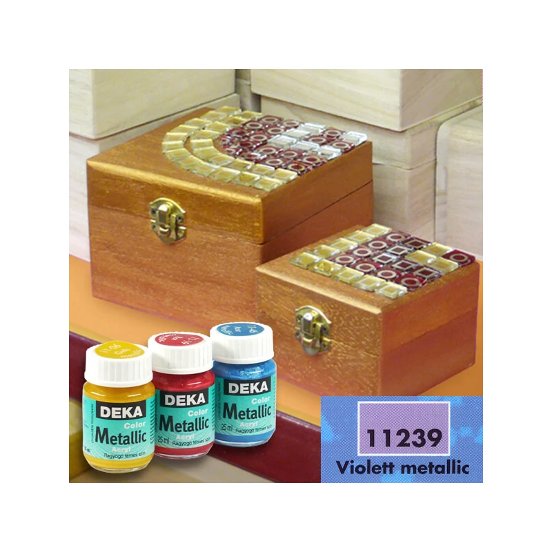 Vopsea acrilică metalizată  Deka Color Metallic 25 ml - 39 violet