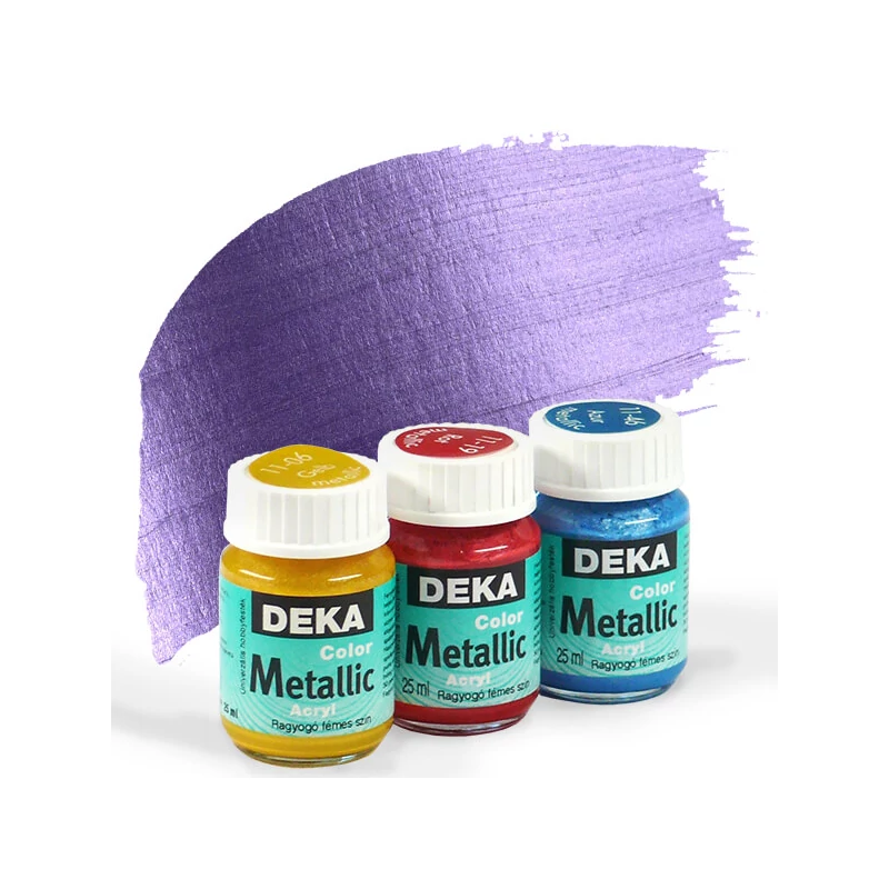 Vopsea acrilică metalizată  Deka Color Metallic 25 ml - 39 violet
