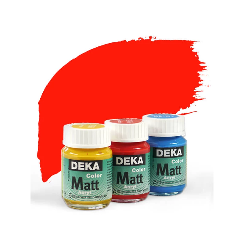Vopsea acrilică Deka Color Matt 25 ml - 18 roșu mac