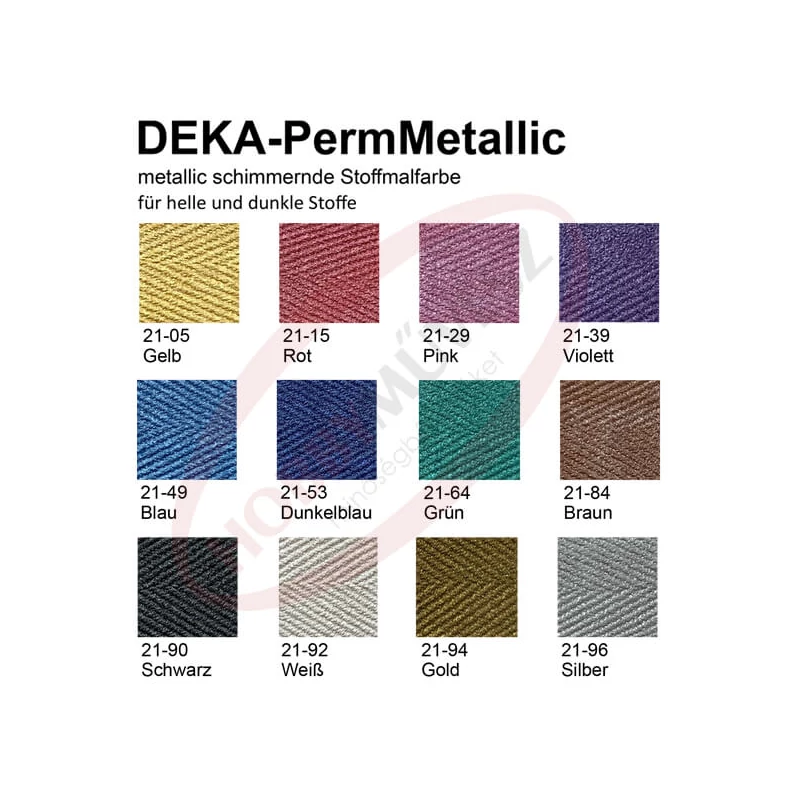 Deka Perm Metallic vopsea textil metalizată125 ml - 92 alb