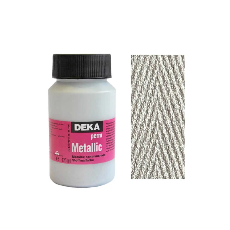 Deka Perm Metallic vopsea textil metalizată125 ml - 92 alb