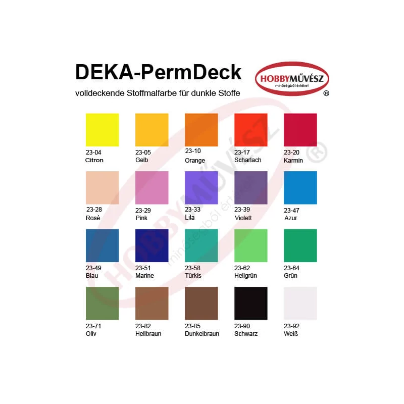 Deka Perm Deck Vopsea textil acoperitoare pentru material închis la culoare - 92 alb