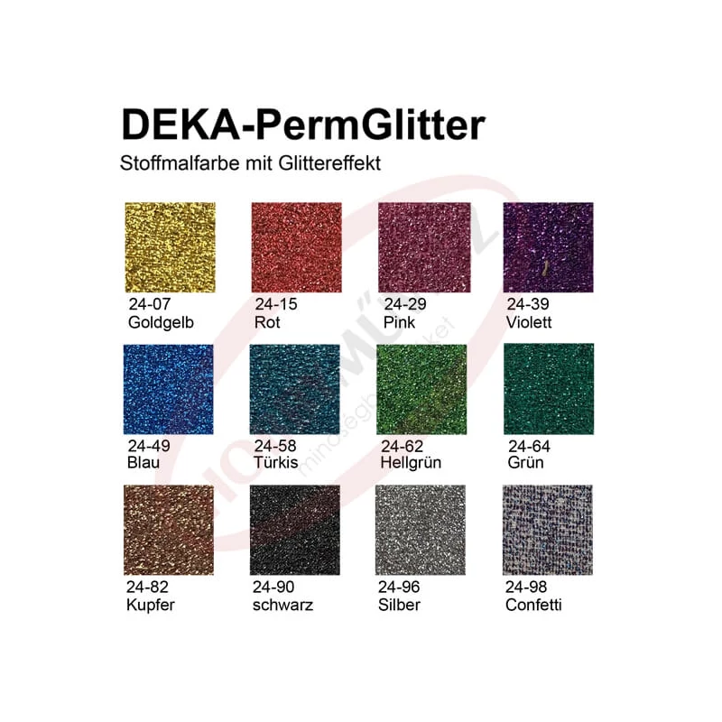  Deka Perm Glitter vopsea textil cu sclipici  25 ml - 64 verde