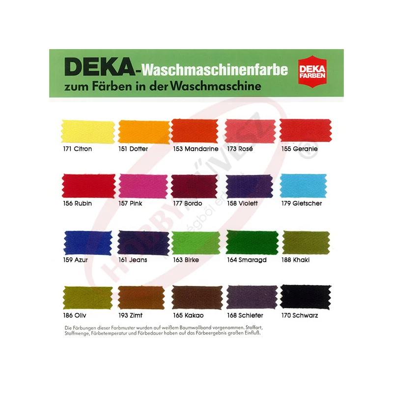 Vopsea textil  Deka pentru vopsire cu mașina de spălat rufe - 63-163 verde mesteacan