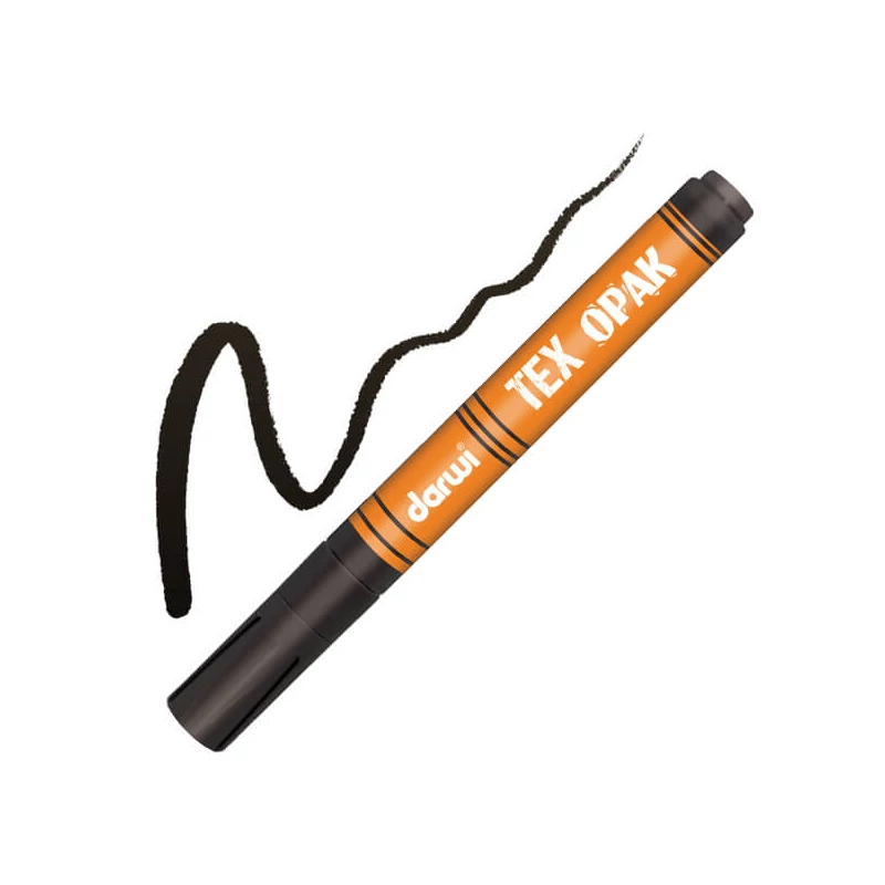 Darwi Tex Opac marker textil pentru material închis la culoare - negru