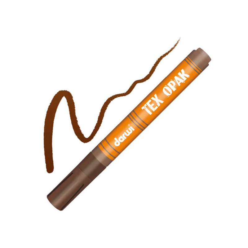 Darwi Tex Opac marker textil pentru material închis la culoare - maro