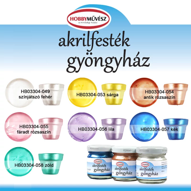 Vopsea acrilică Hobby Artist , 40 ml - sidef, 53, galben