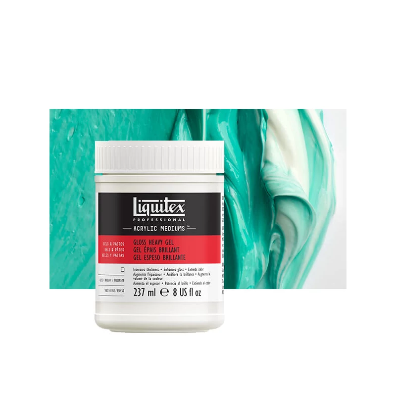 Liquitex Gloss Heavy Gel medium de îngroșare, 237 ml - lucios