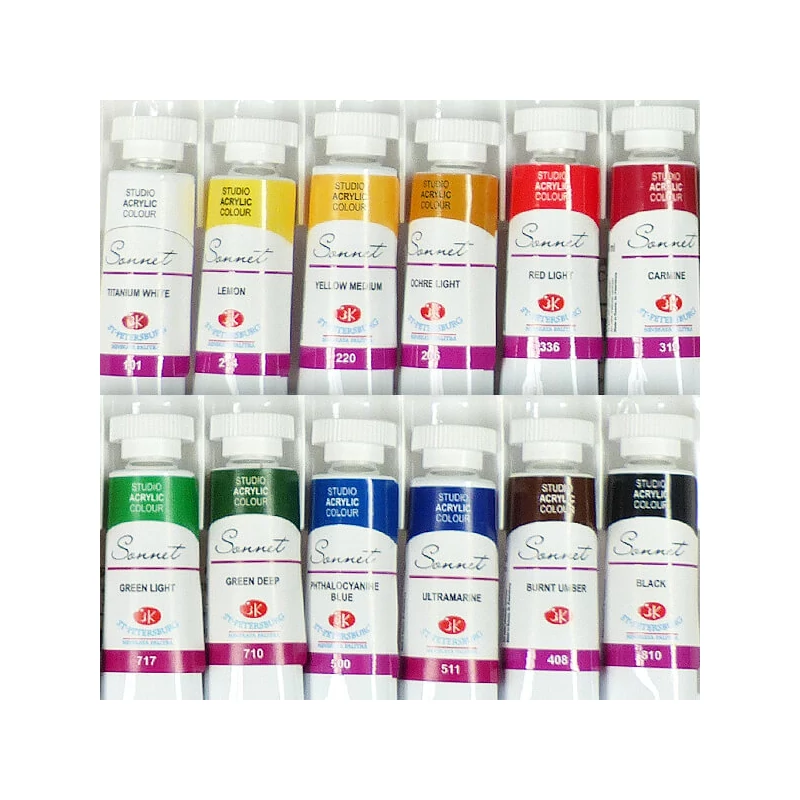 Sonnet set vopsea acrilică - 12x10 ml