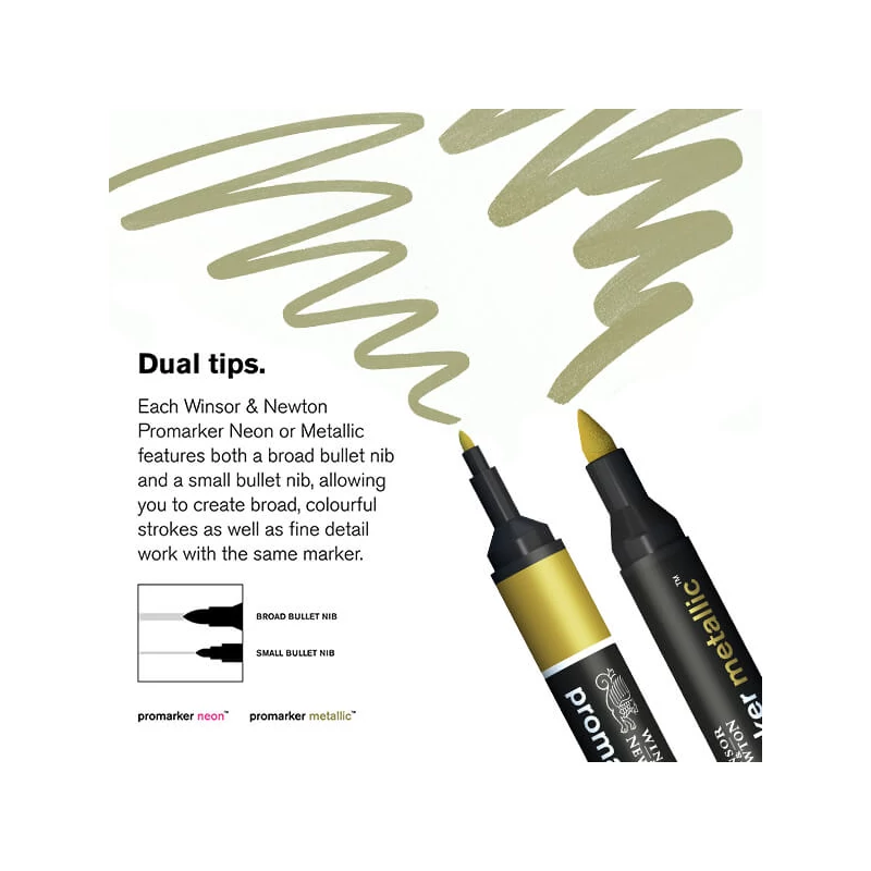 ProMarker Metallic marker cu alcool cu două vârfuri  - violet