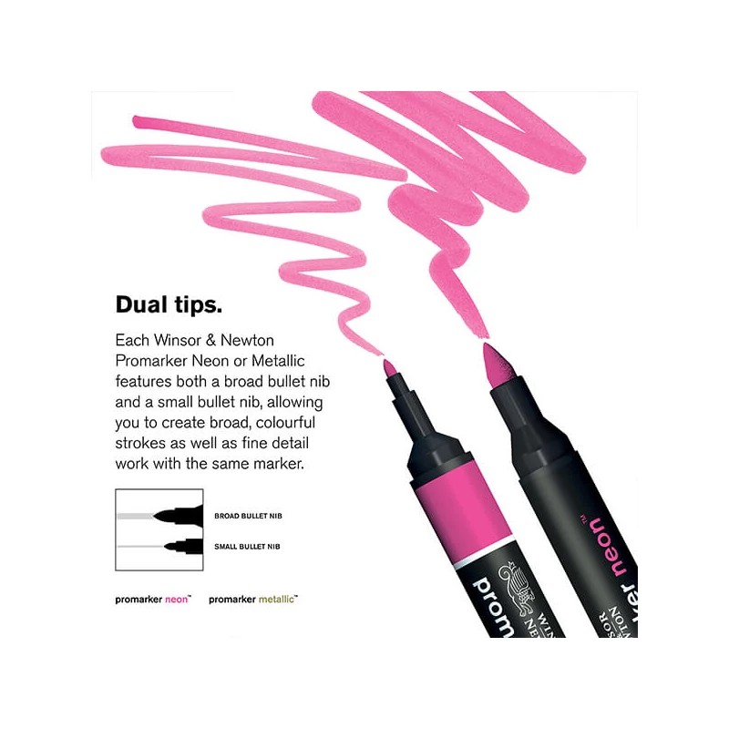 ProMarker Set markere cu două vârfuri- 6 buc, neon