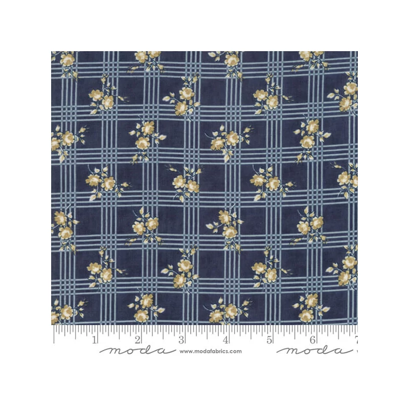Material patchwork  - Moda - Nortport Prints Minick and Simpson 14882-17 navy