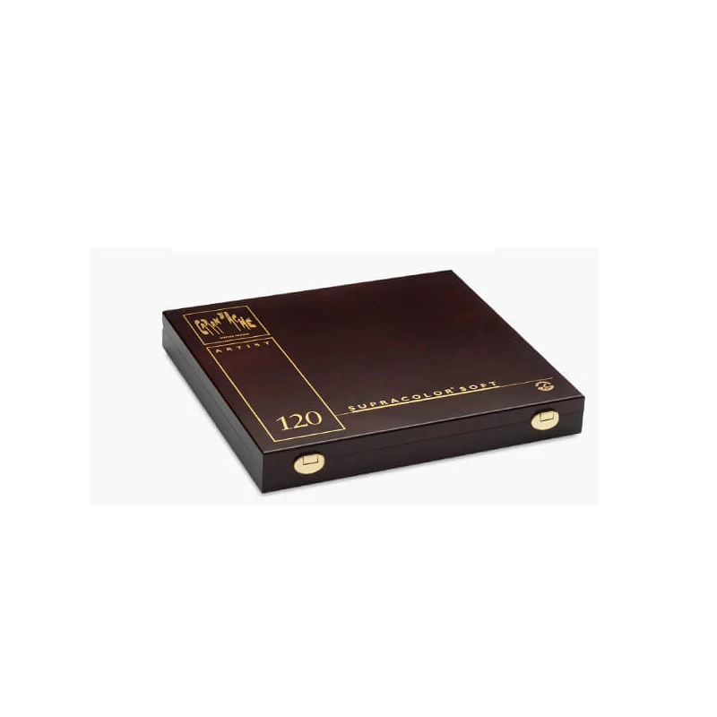 Set creioane acuarelă Caran d'Ache Supracolor Soft - 120 buc, cutie din lemn