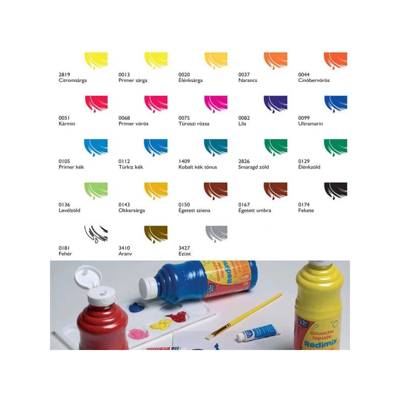 Redimix temperă, 500 ml - cinóbervörös