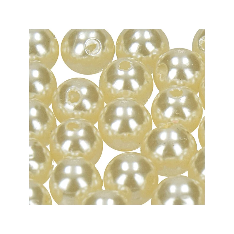 Mărgele de ceară acrilică Tekla, 8 mm, 32 buc - șampanie