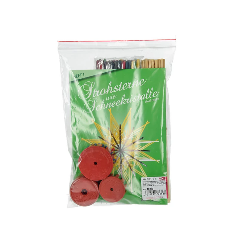 Set de confectionare stelute din paie, 8 piese