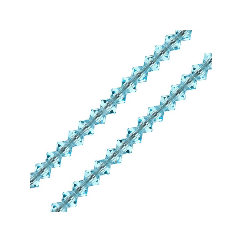 Colier din Mărgele conice de cristal  Preciosa, 4 mm - Aqua Bohemica