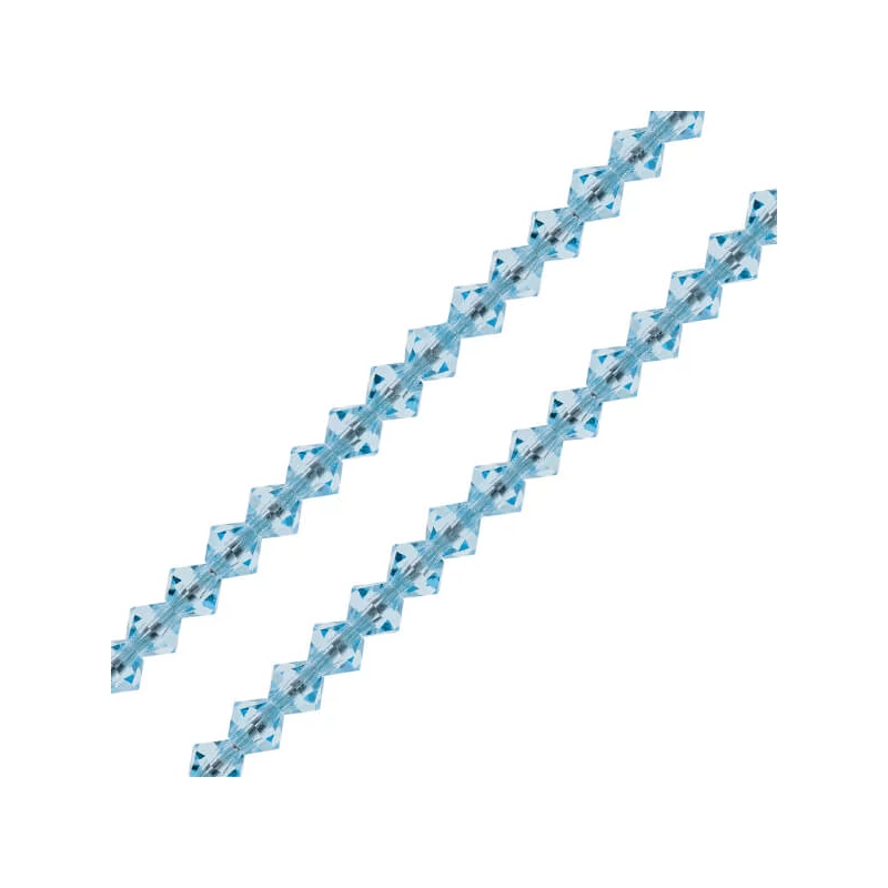 Colier din Mărgele conice de cristal  Preciosa , 4 mm - Aqua