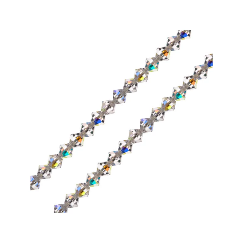 Colier din Mărgele conice de cristal  Preciosa, 4 mm - Crystal AB
