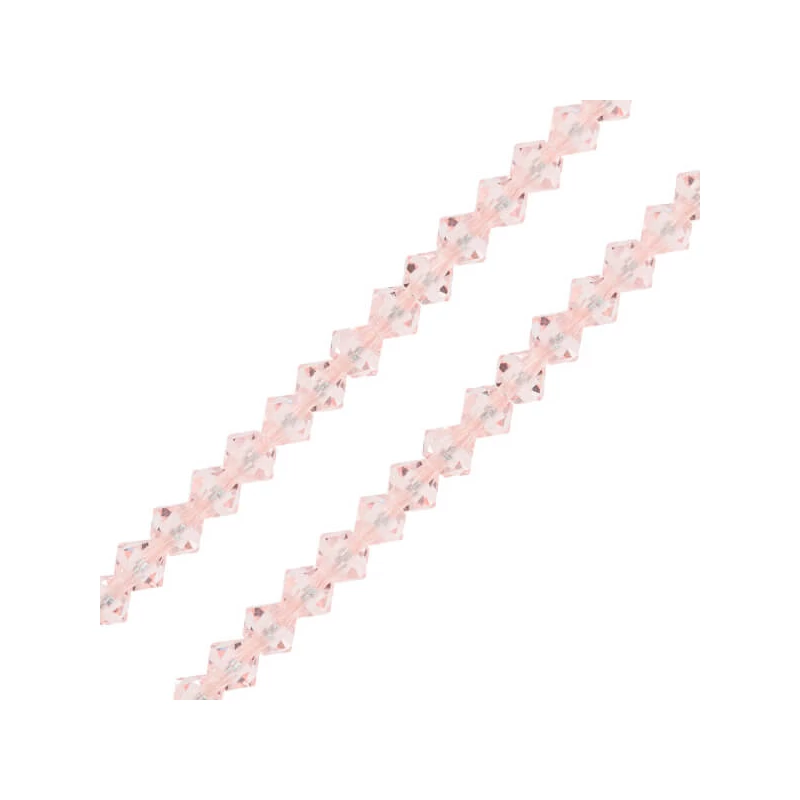 Colier din Mărgele conice de cristal  Preciosa, 4 mm - Rose Opal