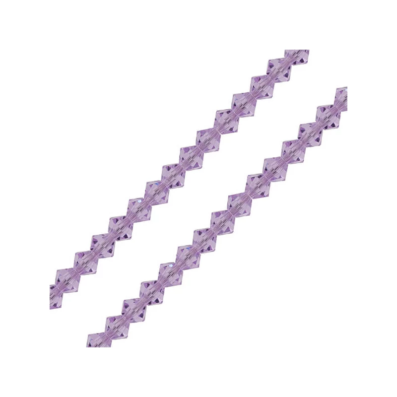 Colier din Mărgele conice de cristal  Preciosa, 4 mm - Violet