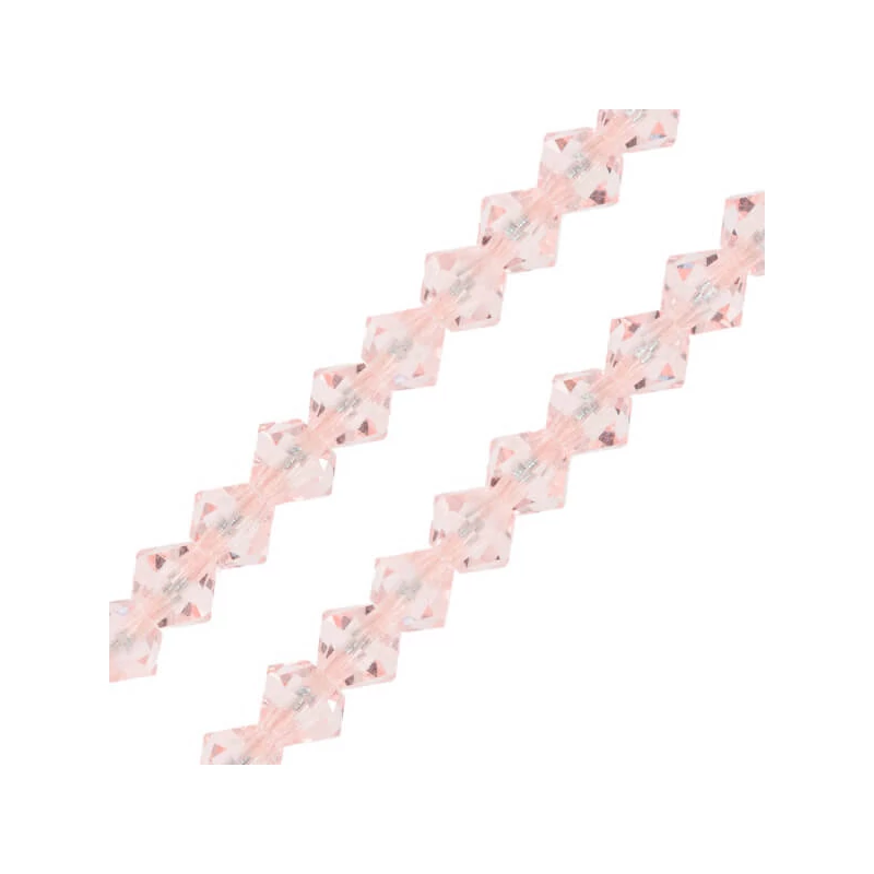 Colier din Mărgele conice de cristal  Preciosa, 6 mm - Trandafir Clar